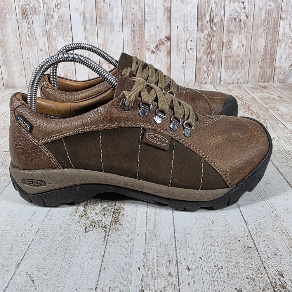 Keen Presidio Brown Leather Waterproof Hiking Shoes Womens 8 1024275